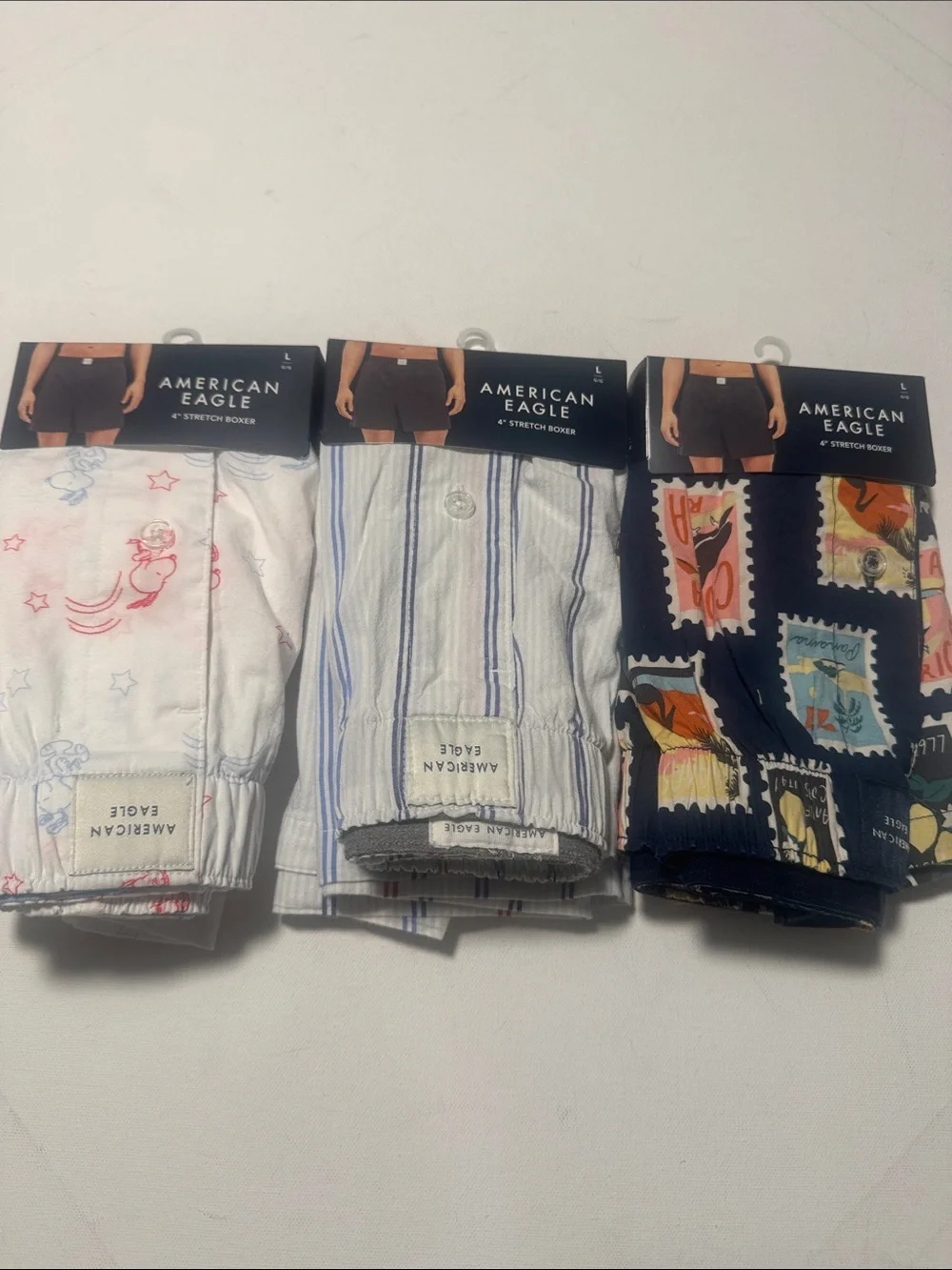 American Eagle Boxers Mens Large 3 Pack